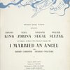 Souvenir program for I Married an Angel