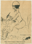 Margot Oxford (Countess of Oxford and Asquith). From a caricature by Robert James Malone