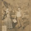 Unidentified actress and actor in a scene from The Passing Show of 1914.