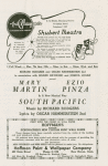 Program for South Pacific, dated March 1949, New Haven tryout