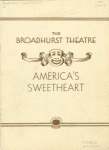 Program (dated 2/10/1931) for America's Sweetheart at The Broadhurst Theatre