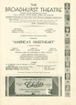 Program (dated 2/10/1931) for America's Sweetheart at The Broadhurst Theatre