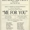 Advertisement in The Playgoer (September 15,1929) for Me for You, the pre-Broadway title of Heads Up!, at the Shubert Detroit Opera House (Detroit, Mich.)