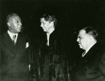 A. Philip Randolph, Eleanor Roosevelt and Fiorello LaGuardia, attending a rally to save the Fair Employment Practices Commission, held at Madison Square Garden, New York City