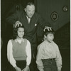 Joshua Logan (director), Barbara Luna (Ngana), and Michael De Leon (Jerome) in rehearsal for South Pacific