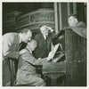 Richard Rodgers (Music), Joshua Logan (Director), Oscar Hammerstein II (Lyrics) auditioning Roger Rico (far left) as an Emile De Becque replacement in South Pacific