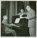Richard Rodgers (Music) and Oscar Hammerstein II (Lyrics) auditioning Roger Rico (far right) as an Emile De Becque replacement