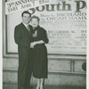 George Britton (Emile De Becque replacement) and Martha Wright (Nellie Forbush replacement) in front of the Majestic Theatre on the third anniversary of South Pacific)