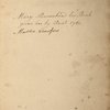 Dedicatory note from Martha Crawford to Mary Bromehead