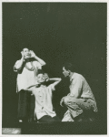 Juanita Hall (Bloody Mary), Imelda de Martin (Liat) and Allen Case (Lt. Joseph Cable) in the 1957 revival of South Pacific