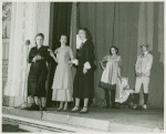 Lucinda Ballard (costumes), center, during costume parade for Allegro