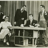 Lawrence Fletcher (Dr. Bigby Denby), Lisa Kirk (Emily West), Stephen [Alden] Chase (Brook Lansdale), John Battles (Joseph Taylor, Jr.) and John Conte (Charlie Townsend) in Allegro]