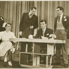 Lawrence Fletcher (Dr. Bigby Denby), Lisa Kirk (Emily West), Stephen [Alden] Chase (Brook Lansdale), John Battles (Joseph Taylor, Jr.) and John Conte (Charlie Townsend) in Allegro