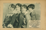 Clipping featuring Bobbie Perkins (Betsy), Barbara Newberry (May Meadow), Evelyn Law (Flora Dale) and Madeleine Cameron (Winnie Hill) in Betsy