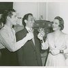 Harold Lang (Joey Evans), David Alexander (director) and Vivienne Segal (Vera Simpson) backstage at the 1952 revival of Pal Joey