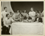 Rolly Pickert (Gus Fielding), Robert Rounseville (Bob), Wynn Murray (Baby Rose), Aljan de Loville (Rene Flambeau), George Watts (Sheriff Reynolds), Dana Hardwick (Lee Calhoun) and George E. MacKay (Nat Blackstone) in Babes in Arms)
