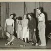 Duke McHale (Peter), Jean Owens (Jean), Grace McDonald (Dolores Reynolds), Mitzie Dahl (Mitzi), Ted Gary (Ted) and Rolly Pickert (Gus Fielding) in rehearsal for Babes in Arms]