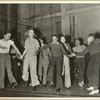 Mitzi Green, LeRoy James and Kenneth Wilkins with unidentified others in rehearsal for the stage production Babes in Arms