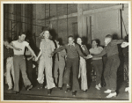 Mitzi Green, LeRoy James and Kenneth Wilkins with unidentified others in rehearsal for the stage production Babes in Arms
