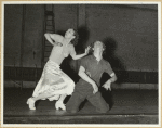 Grace McDonald (Dolores Reynolds) and Rolly Pickert (Gus Fielding) in rehearsal for Babes in Arms