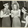 Jimmy Savo (Dromio of Syracuse), Dorothy Lamour and Teddy Hart (Dromio of Ephesus) backstage at The Boys from Syracuse