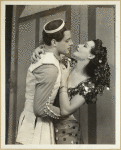 Ronald Graham (Antipholus of Ephesus) and Betty Bruce (Courtesan) in The Boys from Syracuse