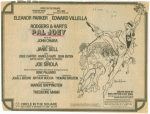 Advertisement for Pal Joey before Eleanor Parker and Edward Villella were replaced as leads