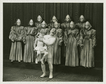 Jimmy Savo (Dromio of Syracuse), Buddy Douglas (dancer) and cast in The Boys from Syracuse