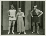Eddie Albert (Antipholus of Syracuse), Jimmy Savo (Dromio of Syracuse) and Bob Lawrence (Singing Policeman) in The Boys from Syracuse