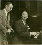 Richard Rodgers (music) and Johnny Green (musical director) in rehearsal for By Jupiter