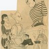 Step right up. In this scene from Wednesday's "Carousel" revival at the City Center, Pat Stanley watches her friend, Barbara Cook, about to become involved with Howard Keel, who plays a carousel barker. Below, left to right, are Russell Nype, the new Mr. Snow; James Mitchell, the villain; and Victor Moore, the Starkeeper
