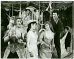 Susan Watson (Carrie Pipperidge), Eileen Christy (Julie Jordan), John Raitt (Billy Bigelow) and cast in the 1965 revival of Carousel