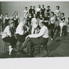Carol Haney (choreography), Richard Rodgers (music) and Joseph Fields (book) in rehearsal for Flower Drum Song