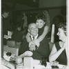 Richard Rodgers (music) and Pat Suzuki (Linda Low) at a party for Flower Drum Song