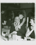 Richard Rodgers (music) and Pat Suzuki (Linda Low) at a party for Flower Drum Song