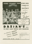 Every Broadway production uses "fabrics by Dazian's" and now it's "Higher and higher"...