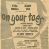 Advertisement for the 1954 revival of On Your Toes