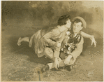 Gaile Beverley (Hortense Mossback) and Franker Woods (Frank Derryberry) in Present Arms