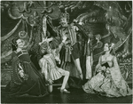 Glenn Close (Princess Mary), Michael John (Prince Edward), Nicol Williamson (Henry VIII) and Penny Fuller (Anne Boleyn/Princess Elizabeth) in Rex