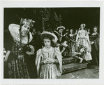 Stephen D. Newman (King Francis of France), Michael John (Prince Edward), Nicol Williamson (Henry VIII), Tom Aldredge (Will Somers), Penny Fuller (Ann Boleyn/Princess Elizabeth) and Glenn Close (Princess Mary) in Rex