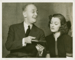 George M. Cohan (President) and Joy Hodges (Peggy Jones) in I'd Rather Be Right