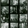 Shots of Oscar Hammerstein II (book and lyrics), George Abbott (director), Robert Alton (choreographer), Irene Sharaff (costumes) and others in rehearsal for Me and Juliet