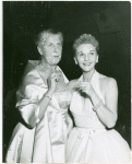 Baroness Maria Augusta von Trapp and Mary Martin (Maria Rainer) at opening night of The Sound of Music