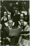 Richard and Dorothy Rodgers at Manhattanville College of the Sacred Heart at a concert arranged by Mother Morgan for research on The Sound of Music