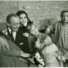 Richard Rodgers (music) with Evanna Lien (Gretl), Mary Susan Locke (Marta), Marilyn Rogers (Brigitta), Kathy Dunn (Louisa) and Joseph Stewart (Kurt) backstage at The Sound of Music