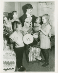 Leslie Smith (Gretl replacement), Nita Novy (Brigitta replacement), Nancy Dussault (Maria Rainer replacement), Donna Scott (Marta/Gretl understudy replacement) and Christopher Norris (Marta replacement) of The Sound of Music as they move their belongings from the Lunt-Fontanne Theatre to the Mark Hellinger Theatre