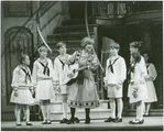 Lauren Gaffney (Marta), Kelly Karbacz (Louisa), Richard H. Blake (Friedrich), Debby Boone (Maria Rainer), Ted Huffman (Kurt), Mary Mazzello (Gretl), Kia Graves (Brigitta) and Emily Loesser (Liesl) in the 1990 revival of The Sound of Music