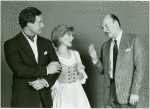 Laurence Guittard (Captain Georg von Trapp), Debby Boone (Maria Rainer) and Werner Klemperer (Max Detweiler) in the 1990 revival of The Sound of Music