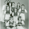 Debby Boone (Maria Rainer), Laurence Guittard (Captain Georg von Trapp), Lauren Gaffney (Marta), Ted Huffman (Kurt), Richard A. Blake (Friedrich), Mary Mazzello (Gretl), Emily Loesser (Liesl), Kelly Karbacz (Louisa) and Kia Graves (Brigitta) in the 1990 revival of The Sound of Music