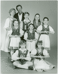 Debby Boone (Maria Rainer), Laurence Guittard (Captain Georg von Trapp), Lauren Gaffney (Marta), Ted Huffman (Kurt), Richard A. Blake (Friedrich), Mary Mazzello (Gretl), Emily Loesser (Liesl), Kelly Karbacz (Louisa) and Kia Graves (Brigitta) in the 1990 revival of The Sound of Music